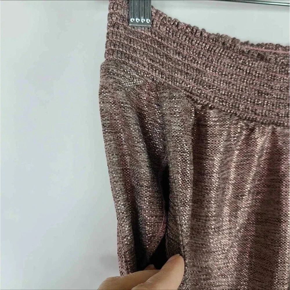 Anthropologie Melora Joggers Pink Metallic Rose Gold Elastic Waist Pants XS - Picture 4 of 6
